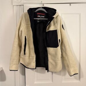 Pajar Off-White and Black Fleece Jacket